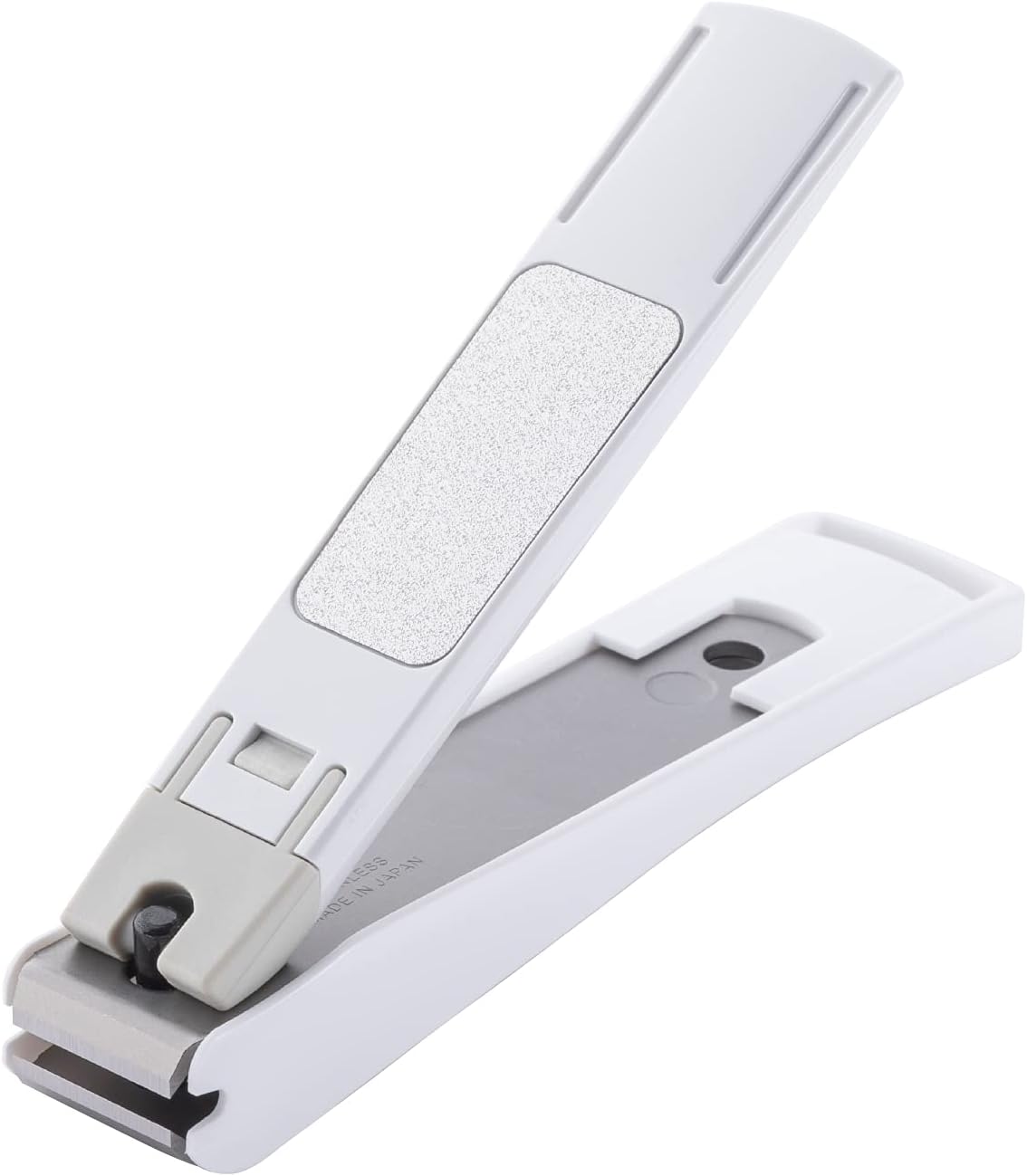 KAI Japan Health and Personal Care 119 Nail Clipper 001 L (Straight Blade) *AF27* - Minimalist, Stainless Steel, White