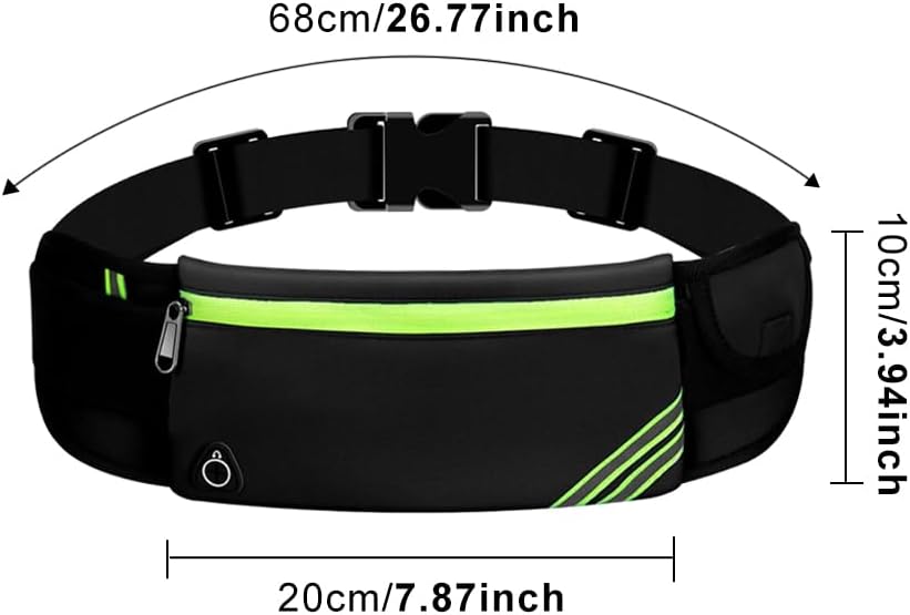 Running Waist Pack, Flat Bottom Waist Pack, Waterproof Running Bag for Workout Jogging, Money Belt Gear Accessories