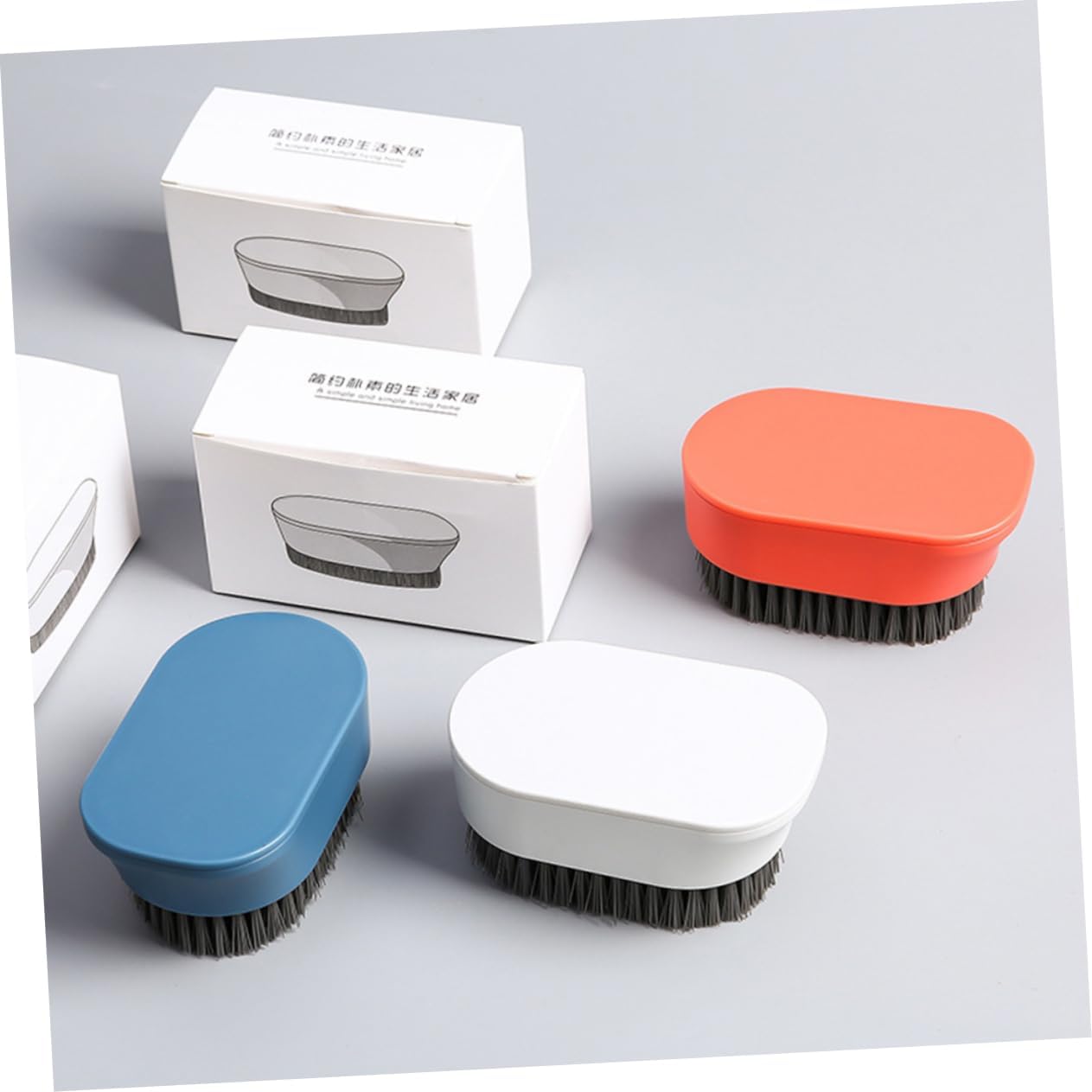 HOMOCONO 3pcs Laundry Brush Soft Bristles Cleaning Brush for Clothes Shoes Durable Cleaner Tool Home Cleaning Essential Random Color