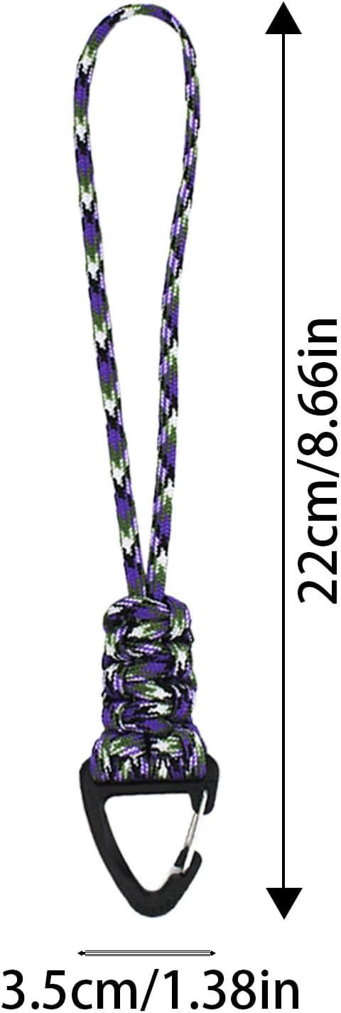 Generico Carabiner Strap, Hiking Gear Lanyard, Triangular Buckle Lock Clip, Quick Release Hook Strap Clasp, Key Chain Holder for Outdoor Activities, Camping, Travel, Climbing, 1 Piece