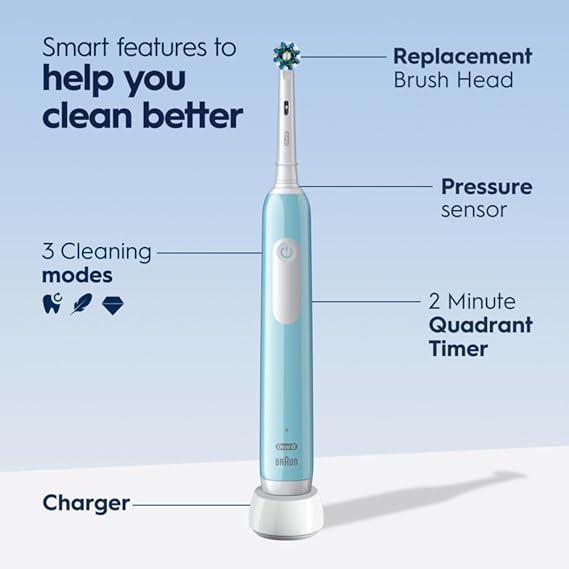 Oral-B Pro 1000 CrossAction Electric Toothbrush, Green