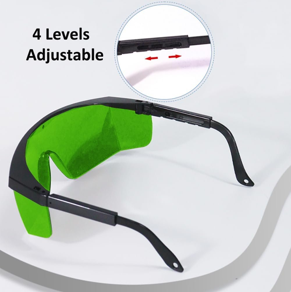 Safety Glasses for Lasers, 190nm - 540nm OD 5+ Laser Engraver Protective Goggles Eye Protection Eyewear for Work