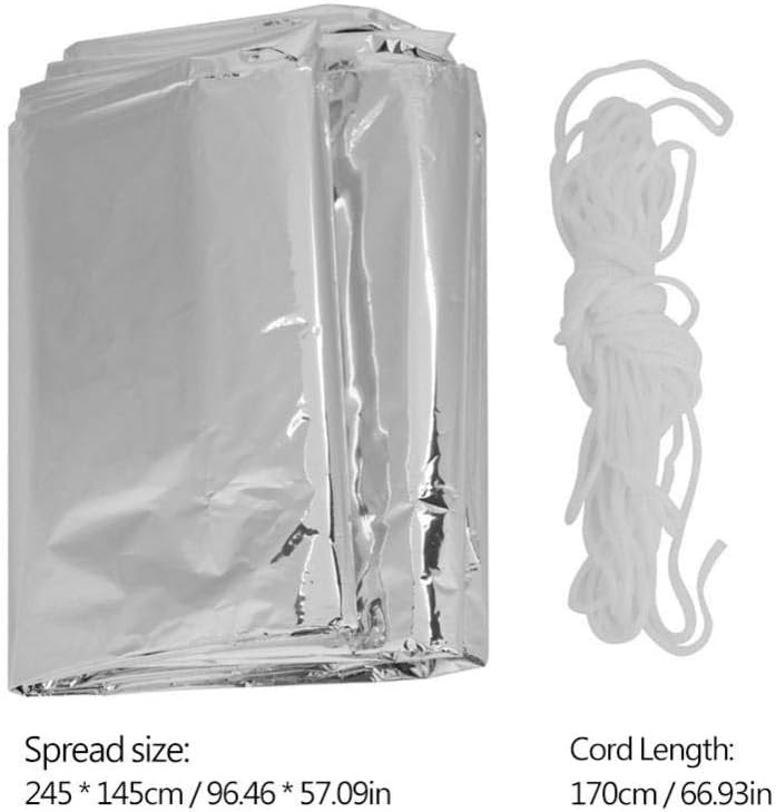 Emergency Thermal Blankets, Mylar Survival Shelter Tent First Aid Kit Weather