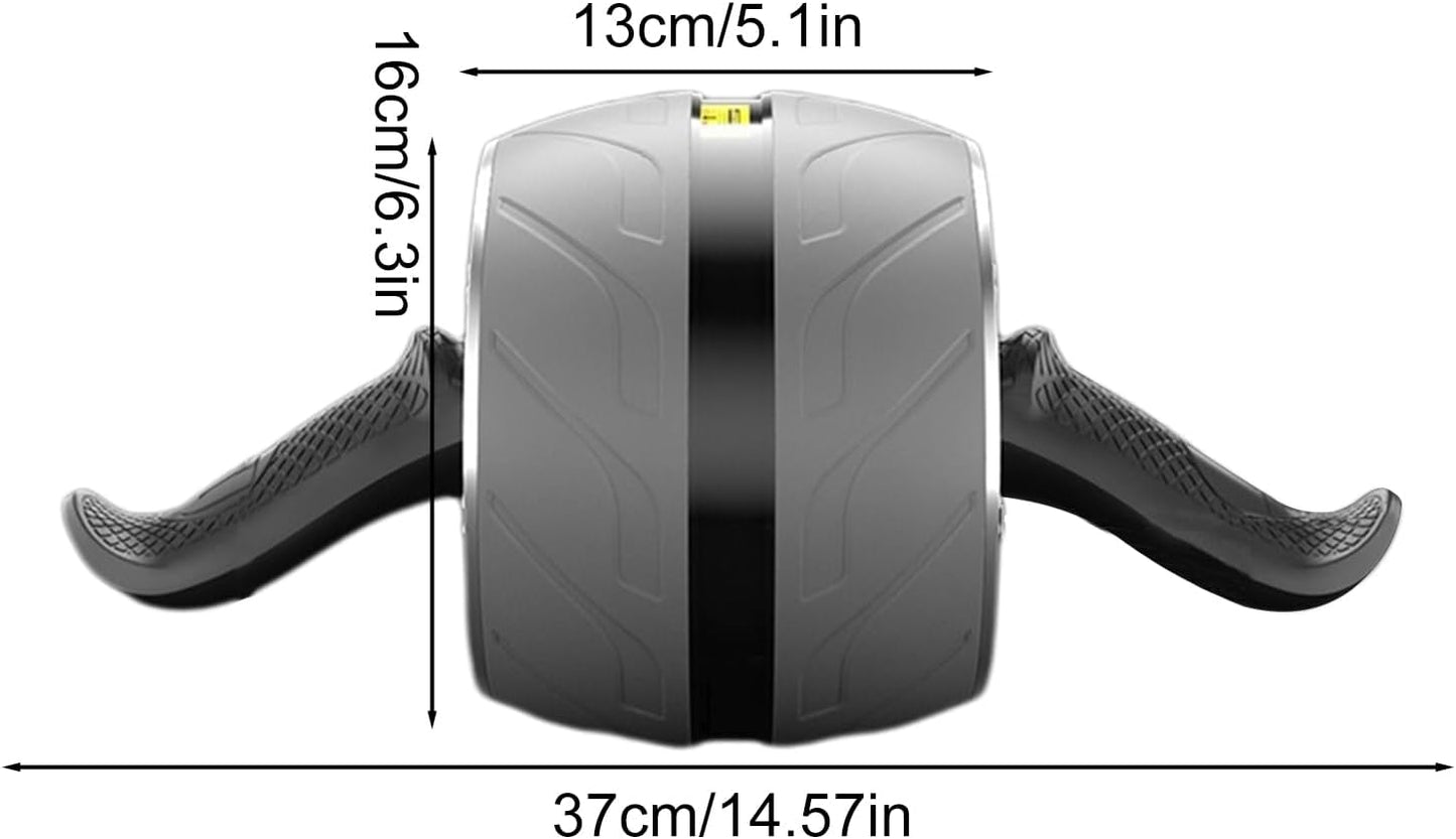 Automatic Rebound Ab Roller, Addominal Workout Trainer Wheel, Compact Fitness Gear, 37 x 16 x 13 cm per Home Gym, Apartment, Dorm, Travel Exercise and Core Strength Conveniently