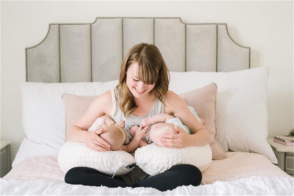Multifunctional Maternity Breastfeeding Pillow Twins Nursing Support Pillow for Pregnant Women Newborn Feeding Bed Artifact (White)