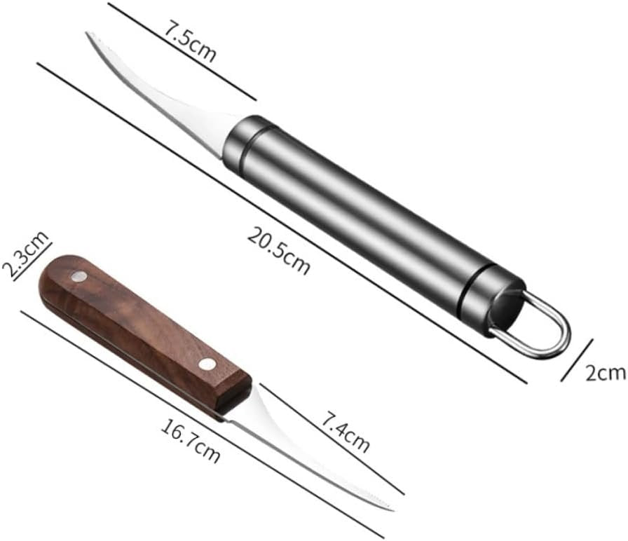SOLUSTRE 2 Set Taglia Gamberetti Gadget da Cucina Dispositivo di Rimozione Utensile Strumento da Cucina Attrezzo Apri Gamberetti Lama di Gamberi Acciaio Inossidabile 2 Pezzi*2