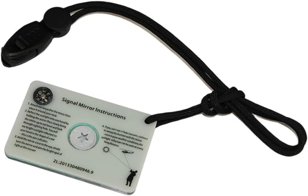 KOMBIUDA Signal Mirror Field Accessory Reflector Mirror Small Mirror Multi-Function Mirror Survival Mirror