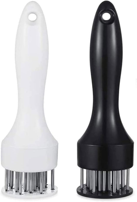 Meat Tenderizer Tool with Ultra Sharp Stainless Steel Needle Blades 2 Pack Meat Tenderizer Tool Profession Kitchen Gadgets Jacquard for Tenderizing and Cooking BBQ, Marinade, Steak, Beef, and Poultry