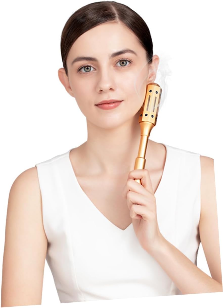 Ipetboom 1Pc Moxibustion Massage Roller Aluminum Moxa Stick with Rotation for Full Massage Convenient Durable