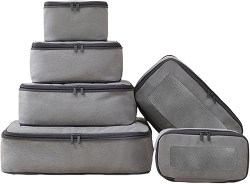 Mumuve 6pcs Travel Packing Cube Set Space Saver Storage Organizer for Efficient Packing Space Saving Storage