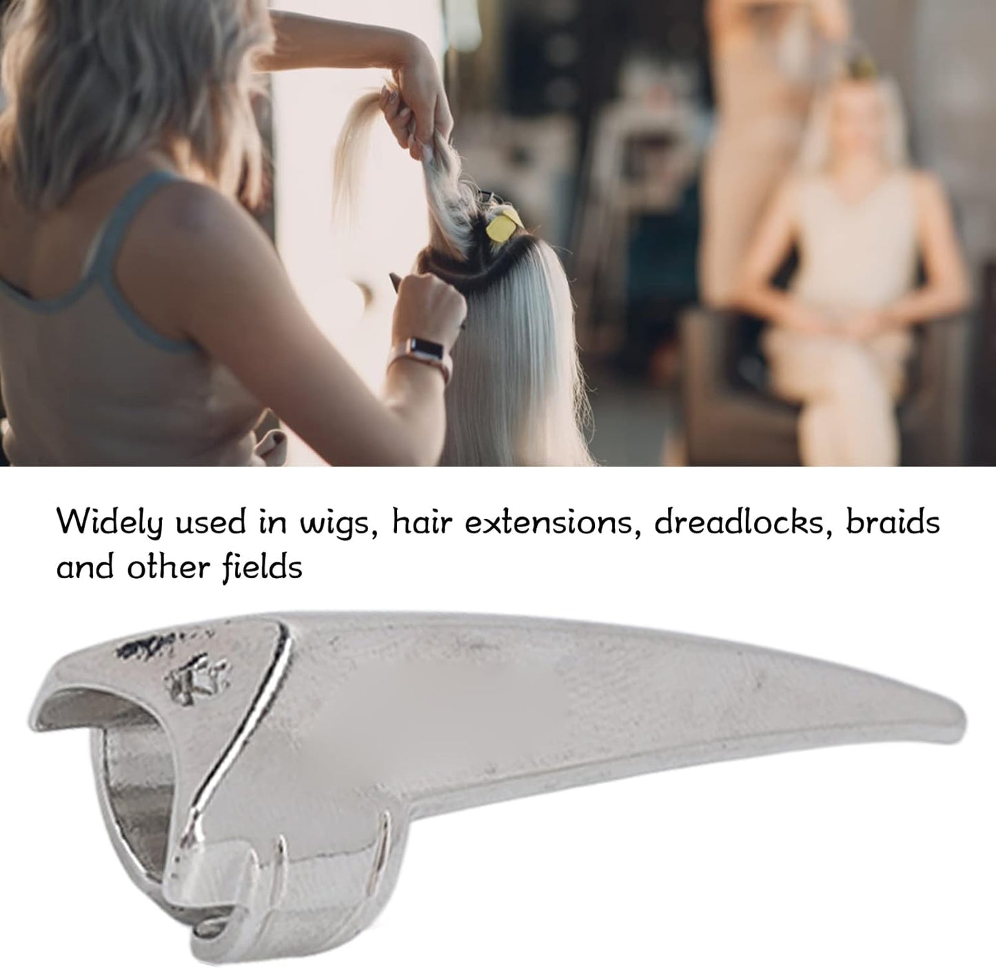 Hair Separator Tool, Finger Separator Toe, Braid Finger Separator Tool Sectioning Ring Separating Rings for Braiding Curling (Silver)