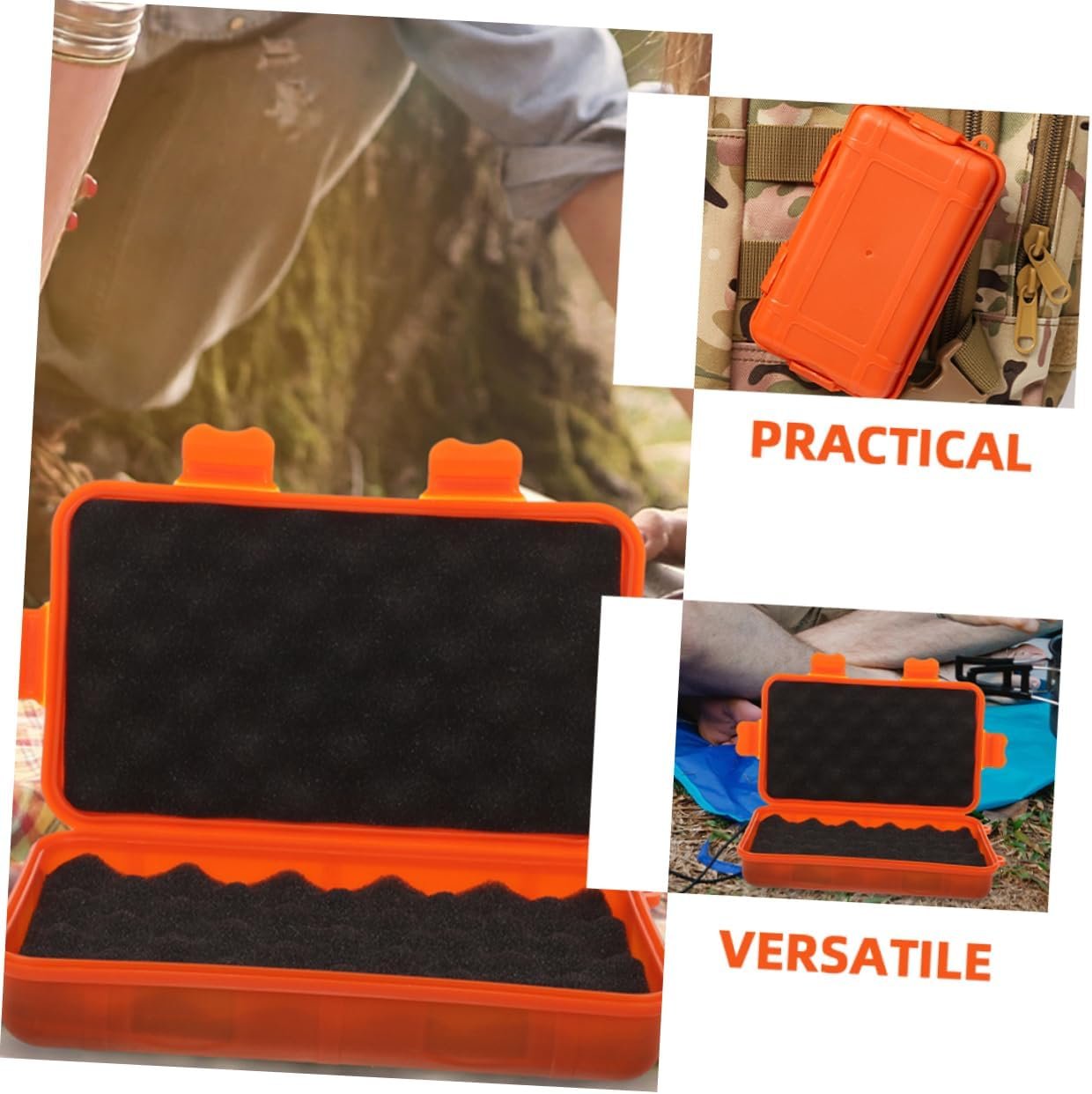 PACKOVE Outdoors Storage Box Survival Supplies Survival Device Organizer Compact
