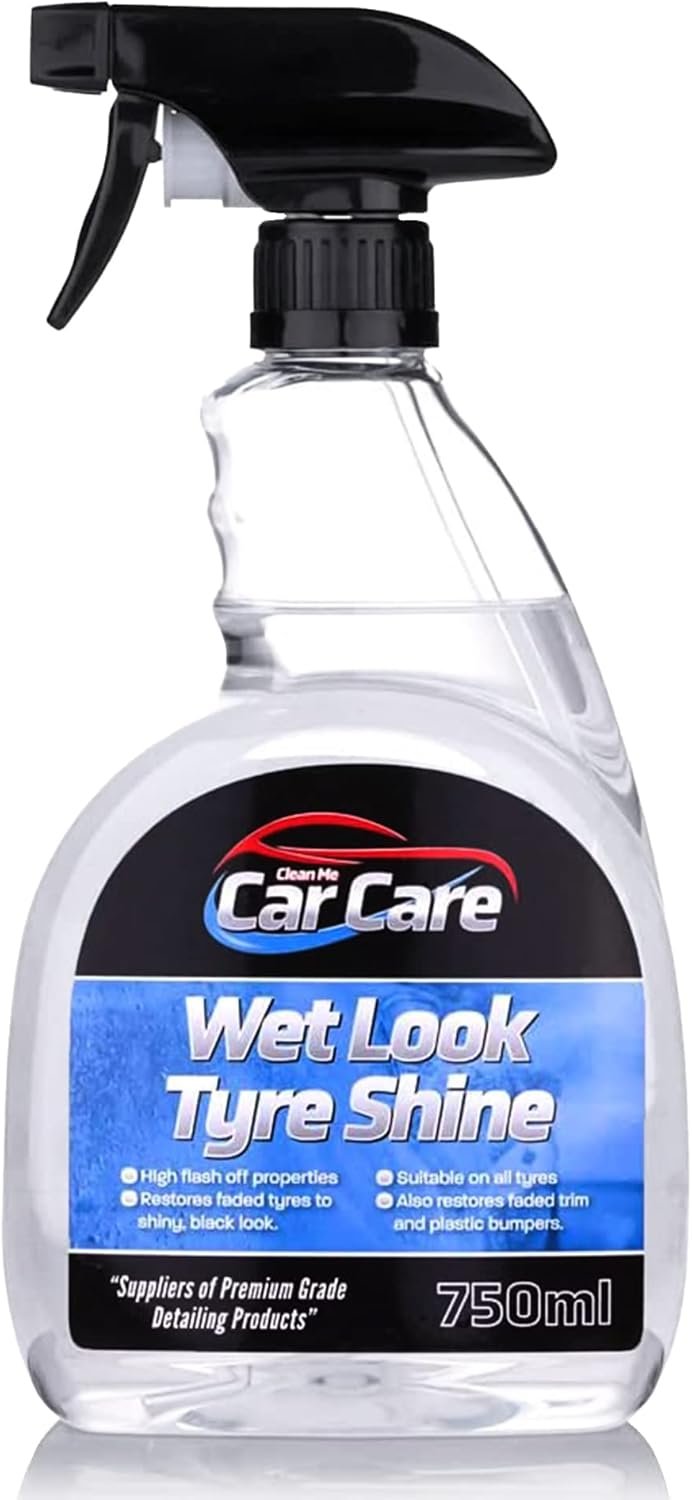 Wet Look Tyre Gloss Tyre Shine Spray Cleaning | Car Wash Kit | Cleaning & Detailing Set | Wheel Cleaner | Polish & Liquid for Complete Auto Care