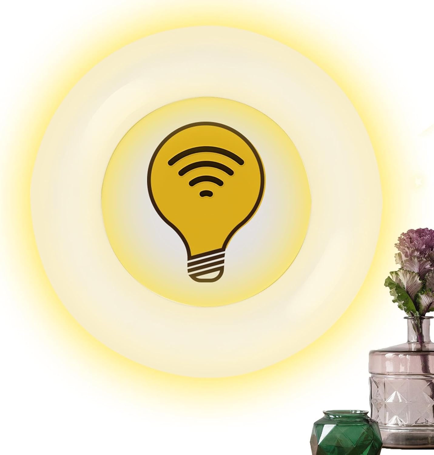 Smart Night Light | USB Plug-in Creative Night Light Intelligent - Decorative Ambience Lighting, Bedroom Decor for Desk and Living Room Kids