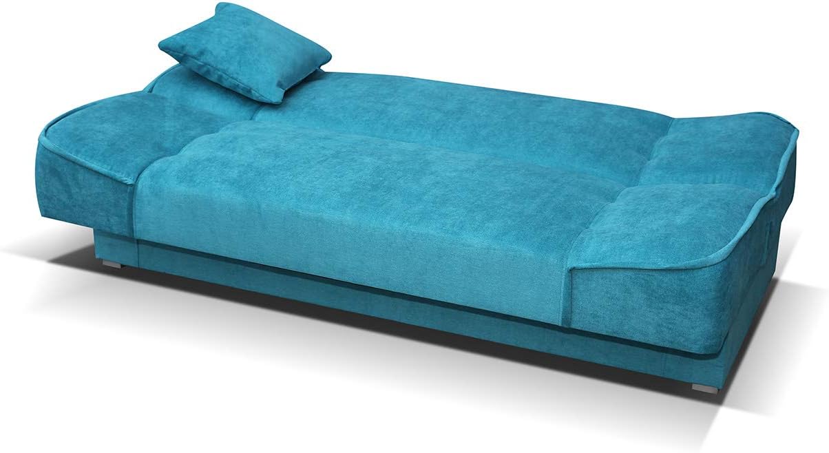 Mirjan24 Gemini with Drawer, 3 Seater, Sofa with Bed Function, Furniture Set, Microfibre, Orinoco 22, 175 x 80 x 80 cm