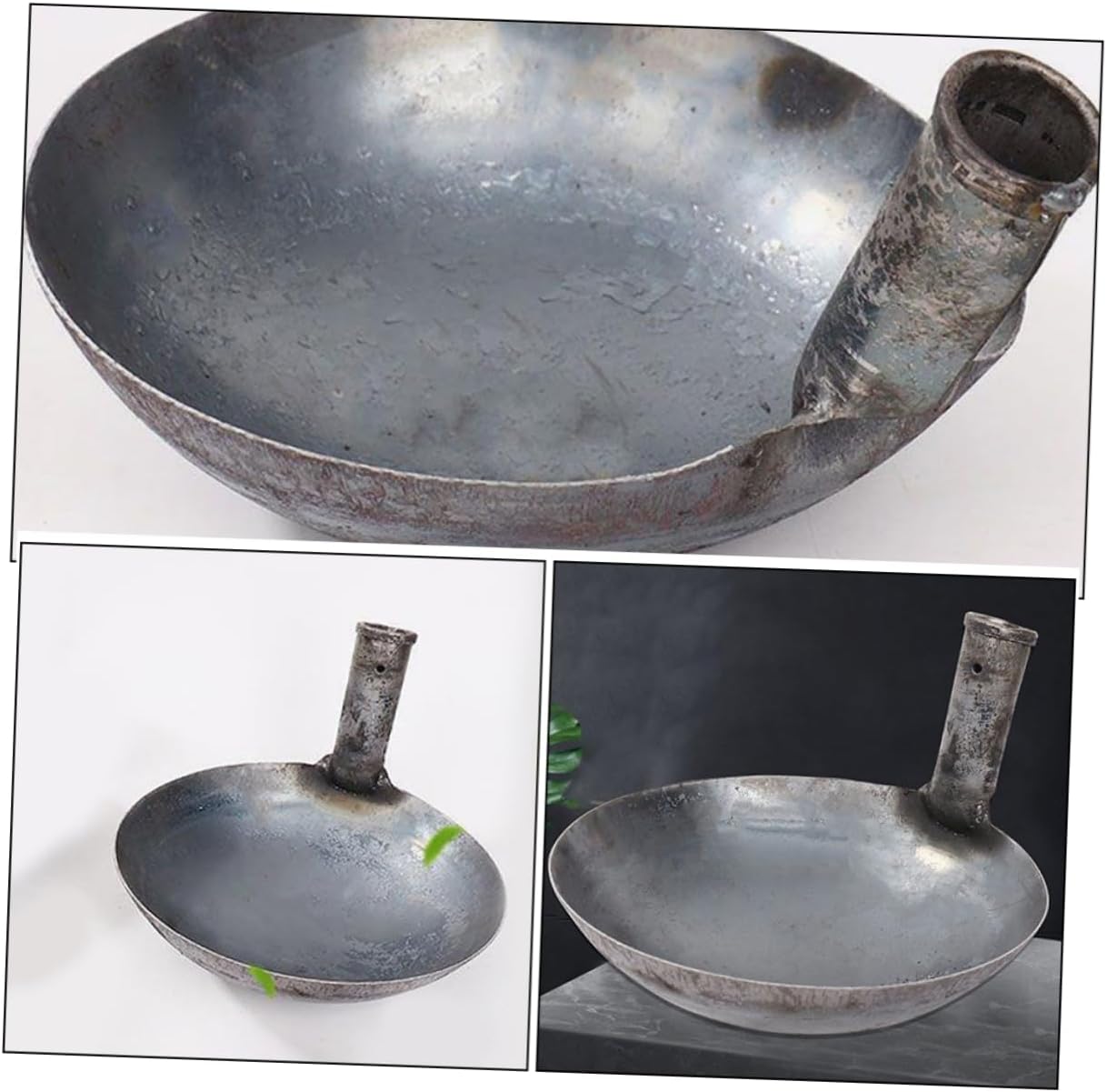 VANZACK Portable Iron Water Ladle Scoop Thick and Durable Watering Scoop for Gardening Farming and Industrial Use Versatile Garden Tool for Reliable Watering and Feeding Tasks