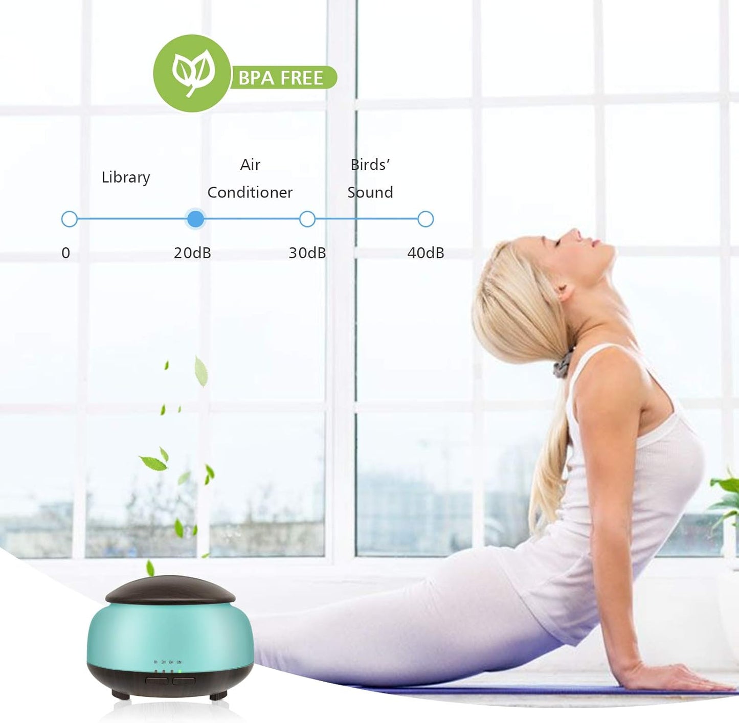 Essential Oil Diffuser, Daroma Aromatherapy Diffuser with Remote Control,300ml Aroma Ultrasonic Nebulizing Cool Mist Humidifier,7 Color Mood Lights & Waterless Auto-Off for Home Office Gift,Dark Wood
