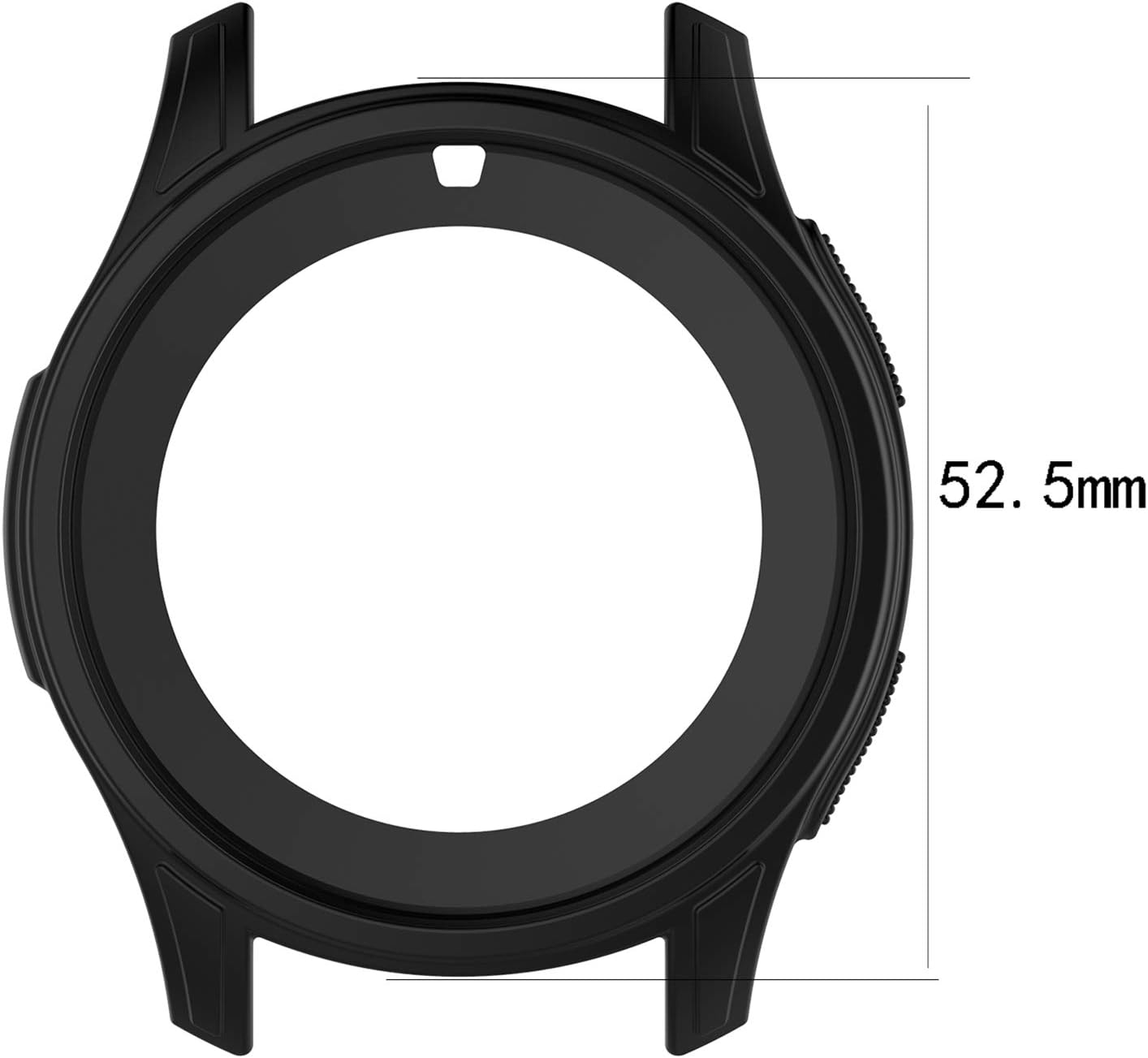 NUHFUFA Silicone Protective Case for Samsung Galaxy Watch 46mm SM-R800 and Gear S3 Frontie Smartwatch Soft Skincare Silicone Watch Shell (Black)