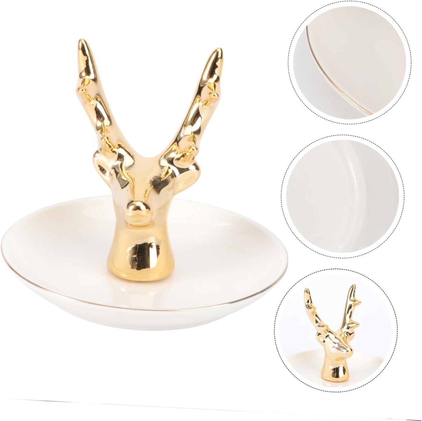Holibanna 1 Piece Ceramic Dish Gadgets Home Supplies Home Dish Necklace Display Box Toy Box Binning Plate Holder Necklace Tray Earring Plate