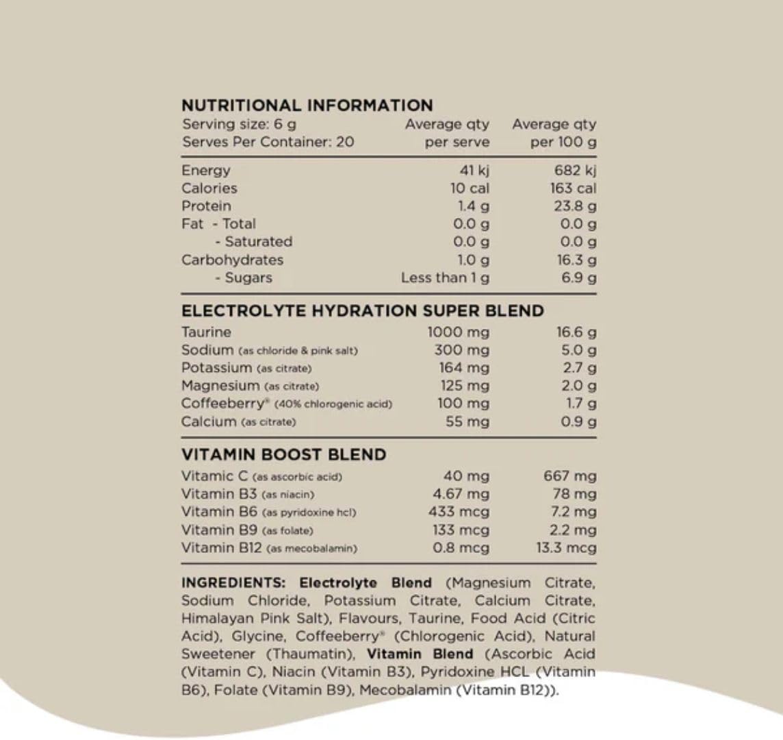 Switch Nutrition Hydrate 20 Sachets Lemon Lime