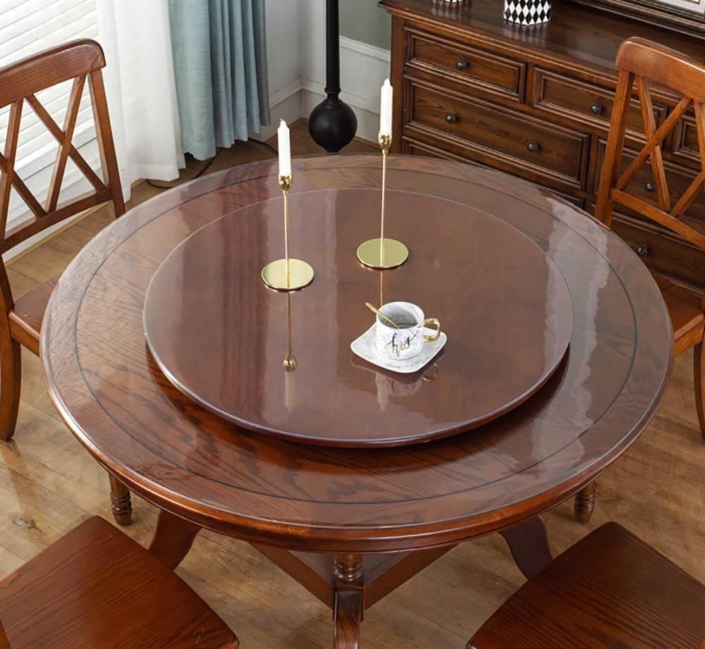 Round Clear Table Protector Round Table Cover Protector Round Table Top Protector Plastic Table Cover Round Table Protector for Dining Room Table (12 inch Diameter,1.0mm Thick)