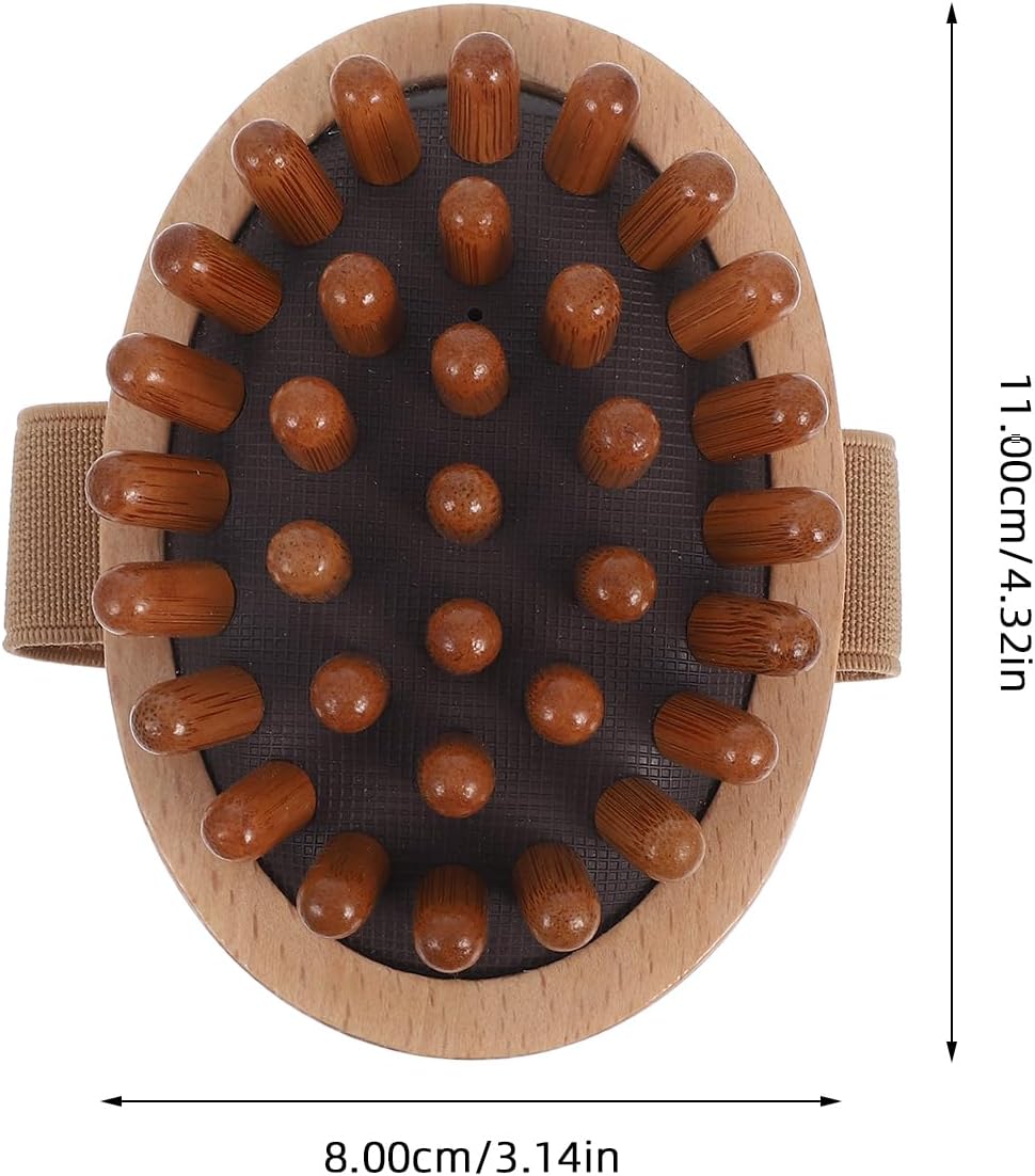 minkissy Wooden Massager Massager Comb Furry for Acupoint Manual Massage Tool Scalp Massager for Stress Relax