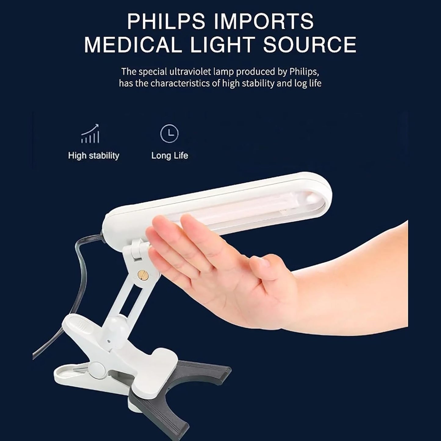 UVB Phototherapy Lamp, Irradiation Area 48 C㎡, 311 Narrow Spectrum Skin Care Device, White Spot Phototherapy Device for Skin Disorders, Body & Scalp