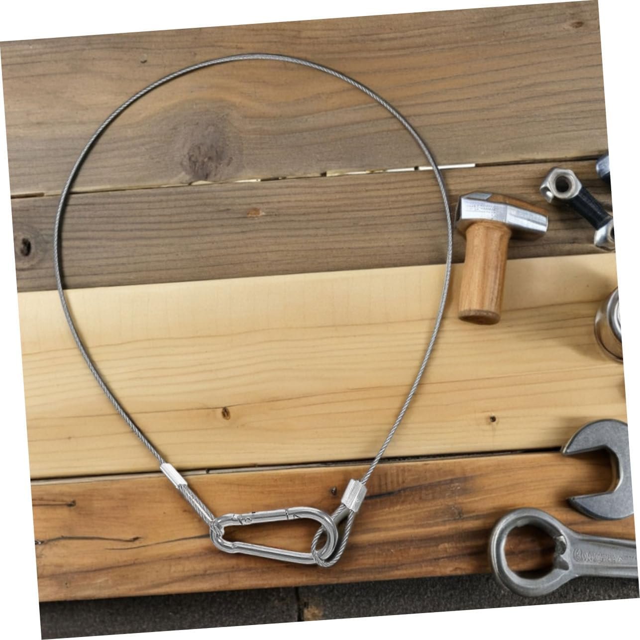 Ciieeo Adjustable Security Cable Buckle 4pcs Heavy Duty Cable Lock Luggage Lock Stage Lights Plant Lights 2.0mm 3.