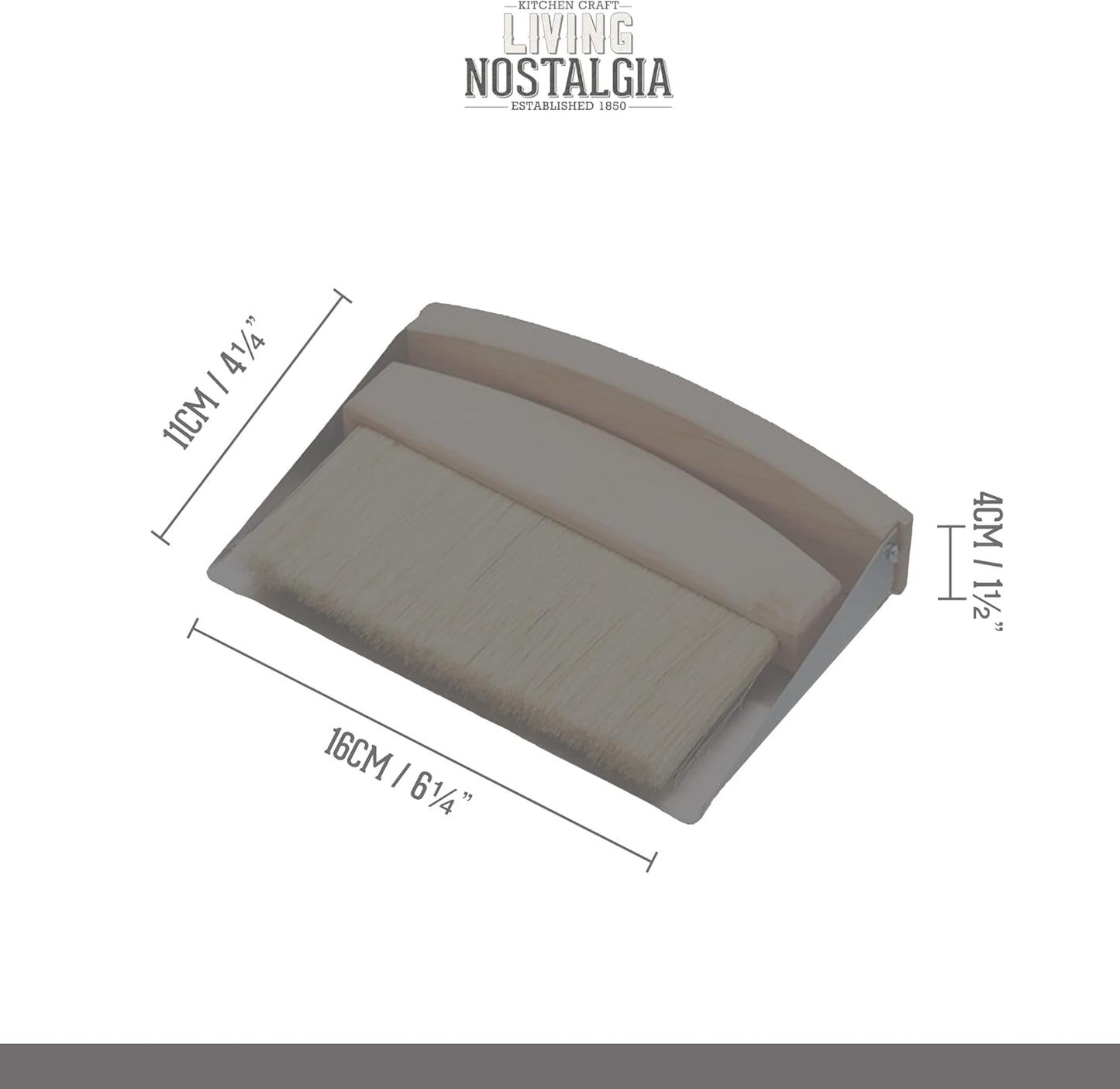 KitchenCraft Living Nostalgia Dustpan and Brush Set Table Top, 16 x 11 x 14 cm