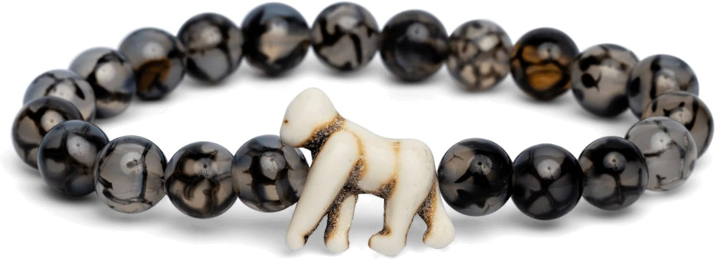 Fahlo Gorilla Tracking Bracelet, Elastic, supports Dian Fossey Gorilla Fund, one size fits most for Men and Women