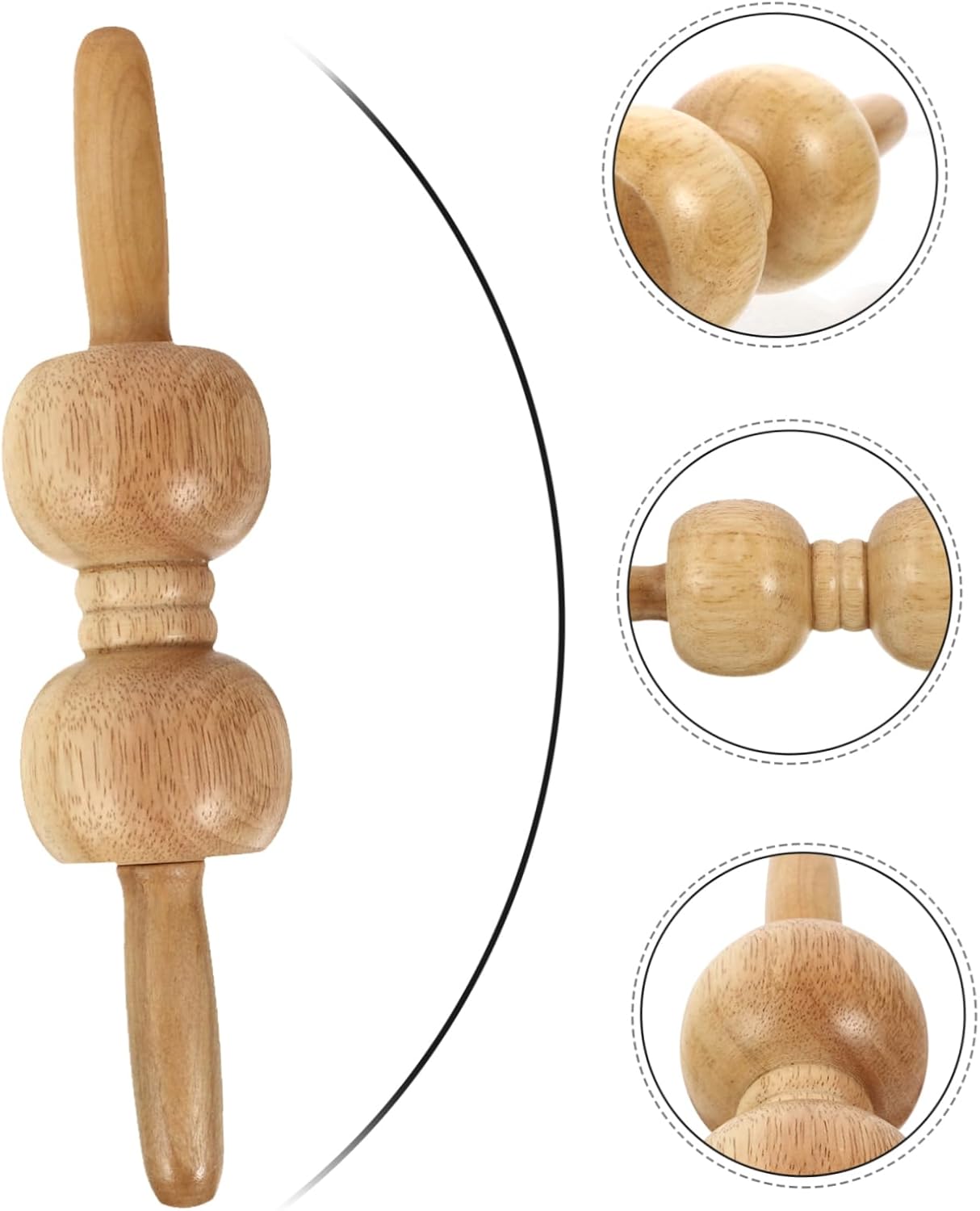 OATIPHO 1 Pezzo Massaggiatore per spalle e collo muscolo Indietro massaggio corpo punto di innesco massaggiatore a con funzionamento manuale strumento massaggiatore di legno