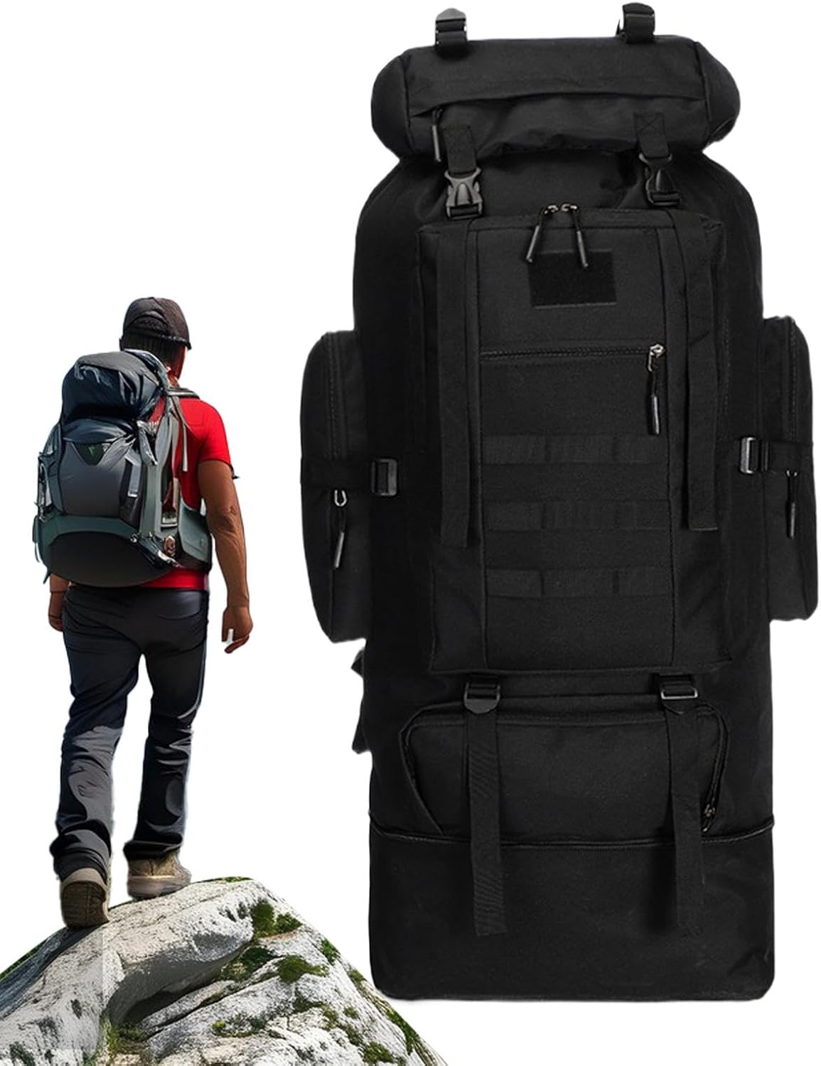 Large Capacity Travel Backpack, Waterproof Trekking Bag, Camping Backpack, Climbing Backpack, Cycling Backpack, Hiking Backpack, Backpacking Gear, Outdoor Adventure Bag, Rugged Travel Backpack