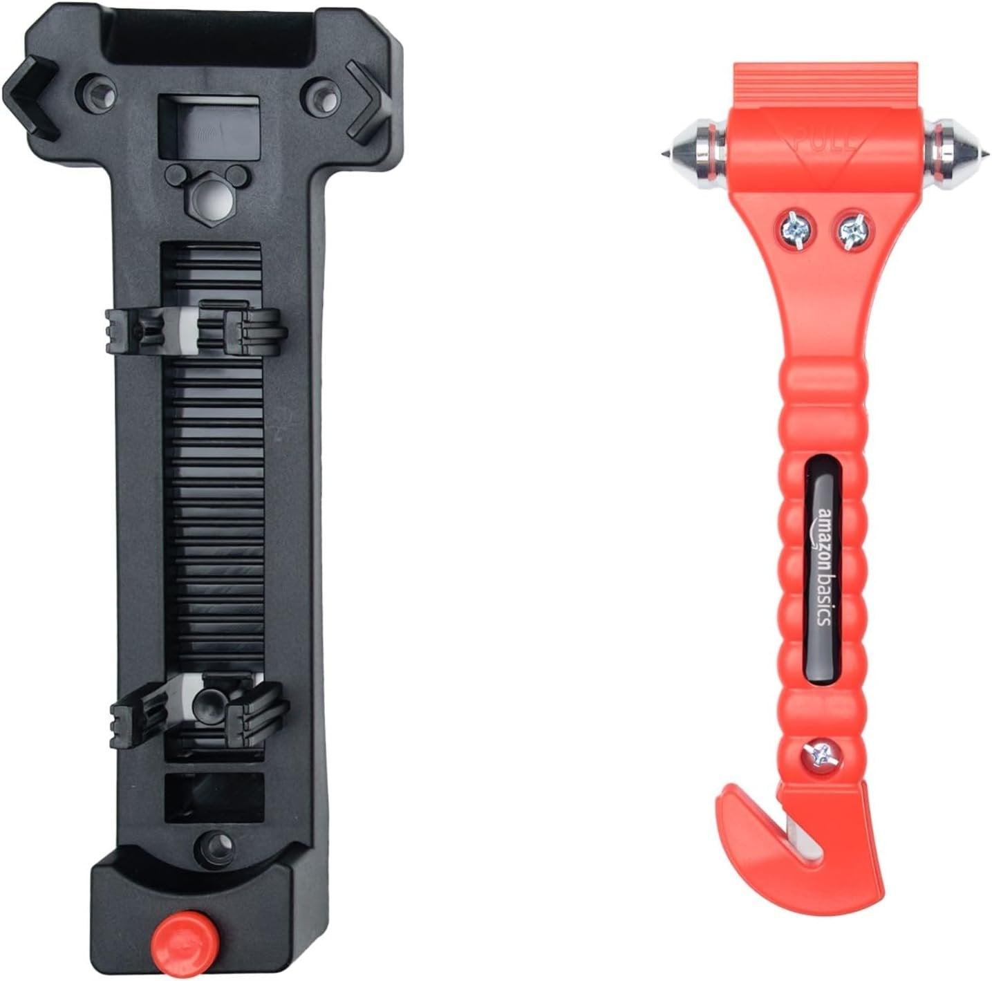 Amazon Basics Emergency Seat Belt Cutter and Window Hammer Tool, Car Accessories, 2 Pack