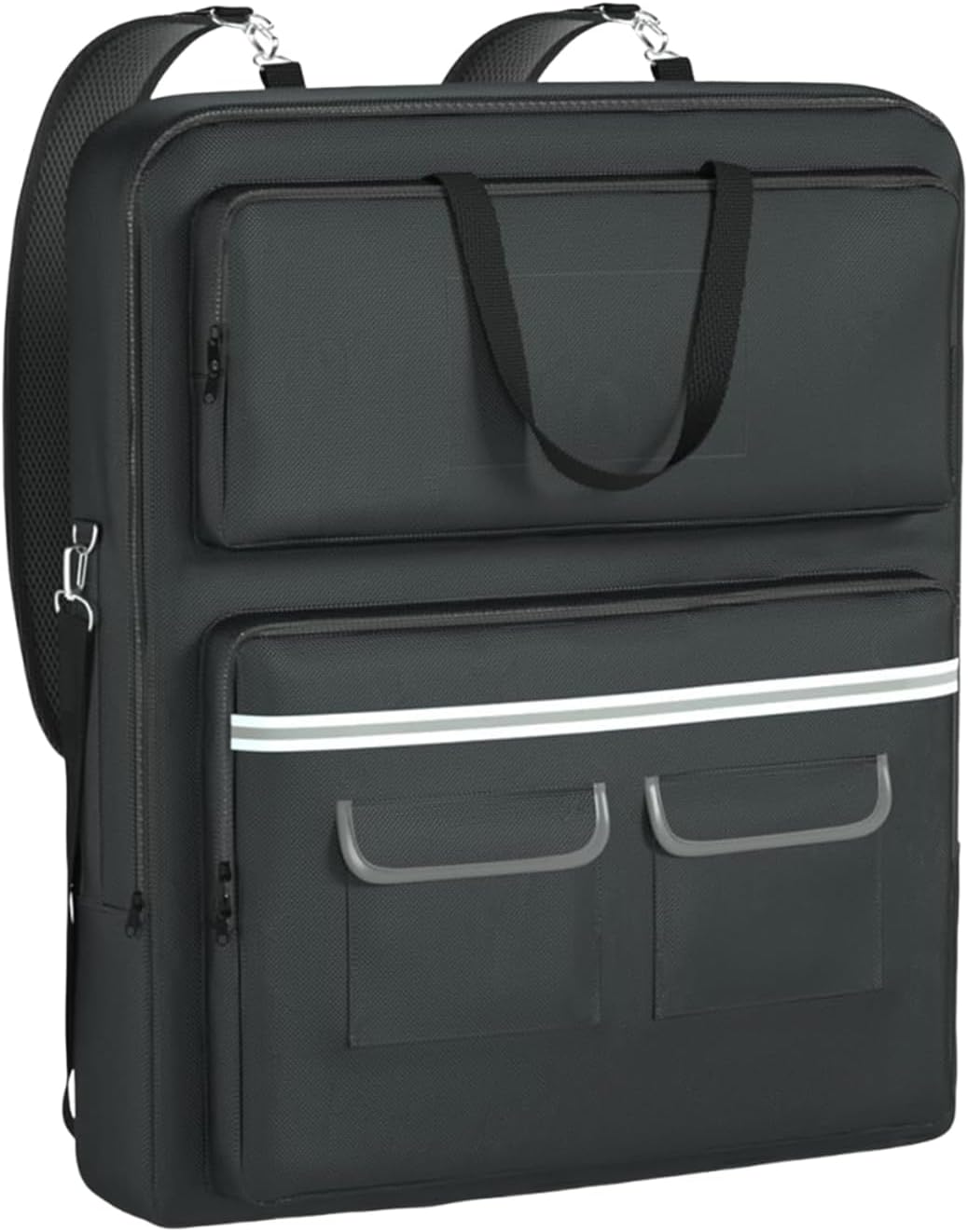 Solar Panel Bag, Double-Layer Organizer, Heavy Duty Protector Travel Handle Case, Dependable Material Longevity, Outdoor Sports Gear for Tablet Laptop Smartphone Use 22x4.7x25.5in