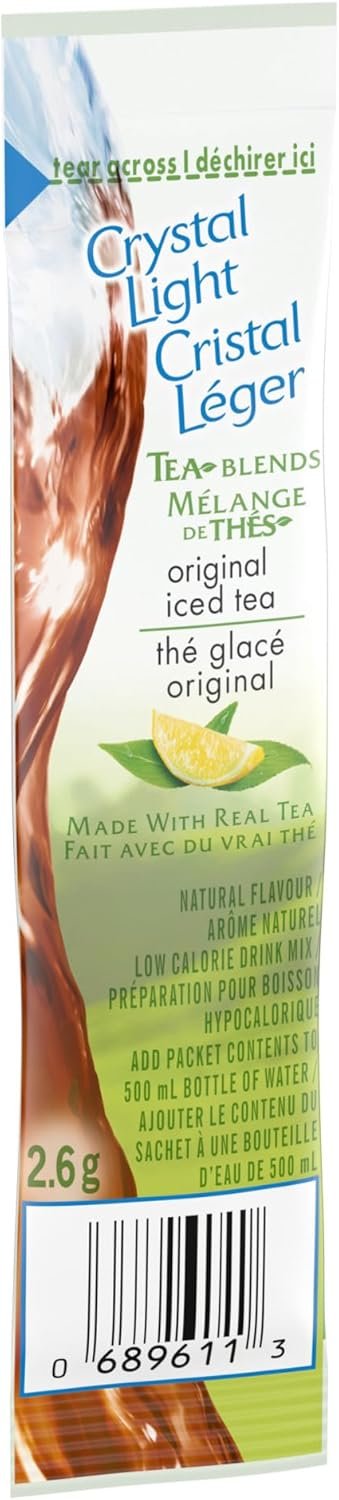 Crystal Light Iced Tea Drink Mix, 2.6 g, 12 Boxes of 10 Packets