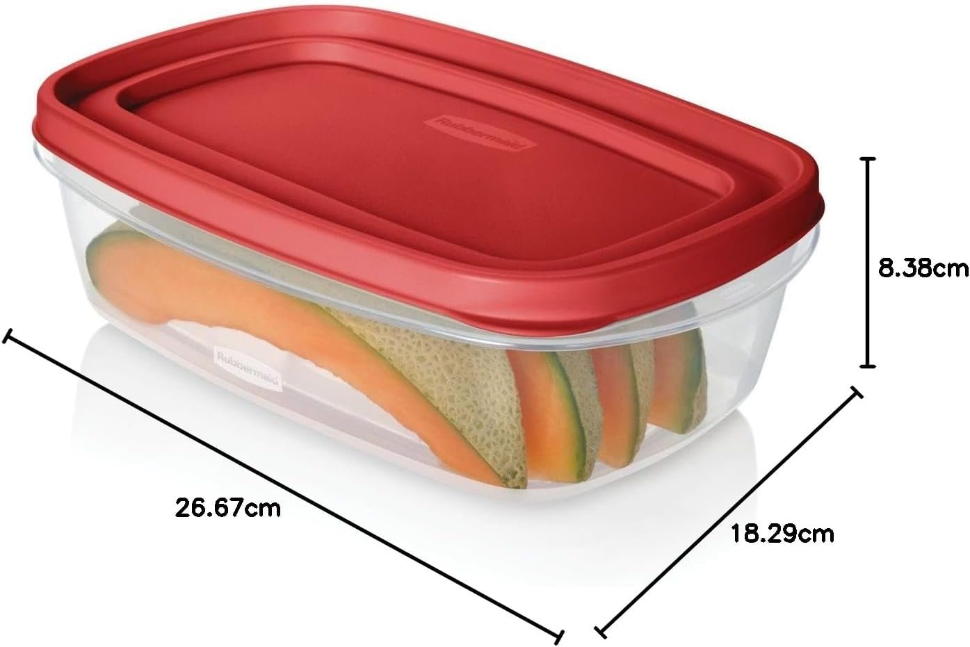 Rubbermaid Easy Find Lids Food Storage Container, 8.5 Cup, Racer Red
