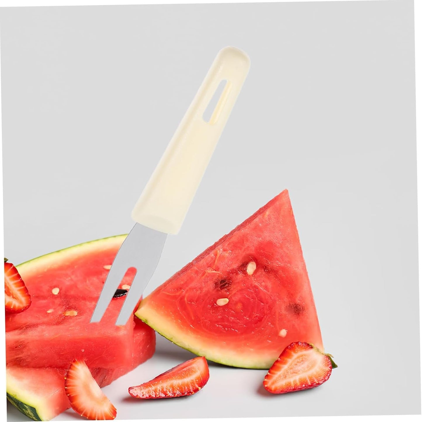 ULTECHNOVO 4 Set Di Eleganti Affettatrici Per Anguria Utensili Facili Da Usare Con Forchetta Utensili Per Tagliare La Frutta Gadget Da Cucina in Acciaio Inossidabile Essenziale