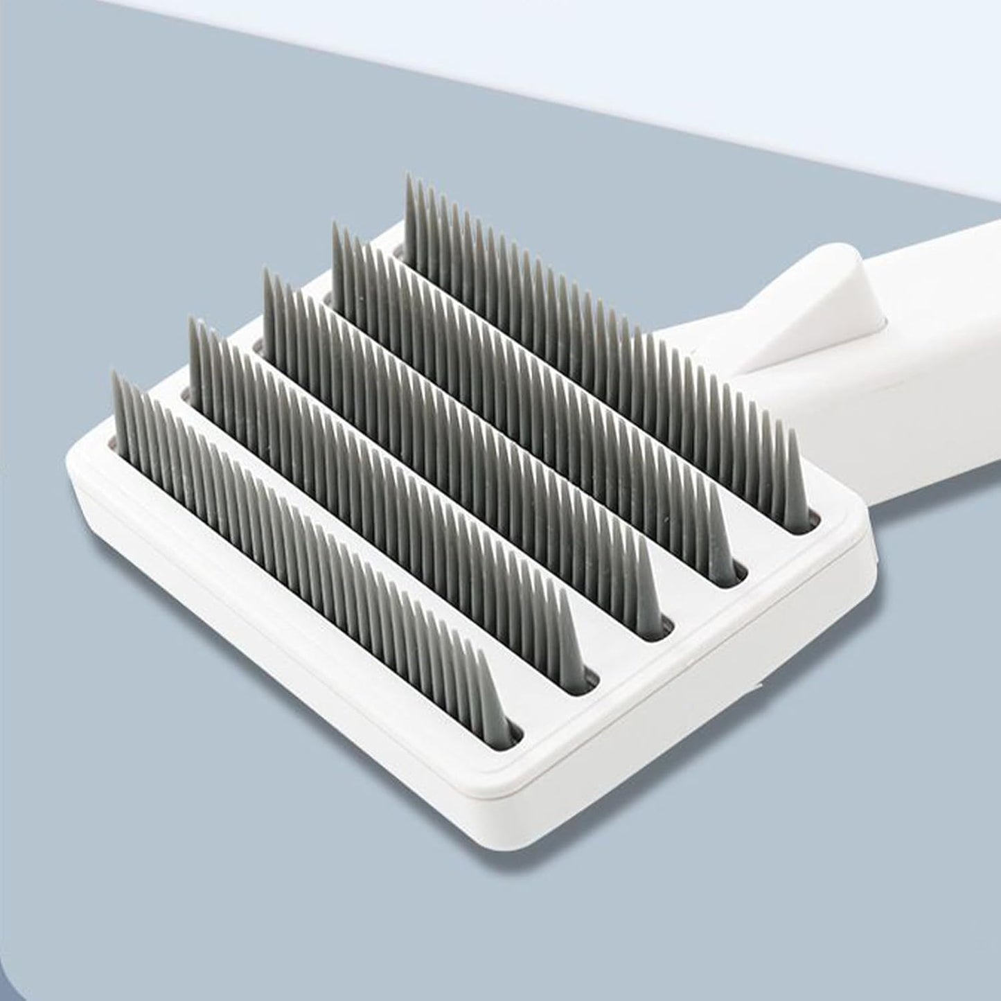 Dog Brush for Shedding, Pet Grooming Tool, Ergonomic Detangling Design, Dematting & Bath Massage Bristles, Soft Grip Handle, Blue 1-Pack, For Puppy Home Care Shower & Coat