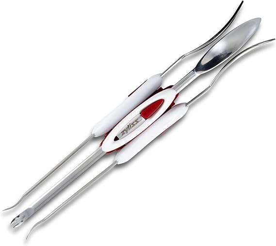 Zyliss Seafood Picks - Seafood Spoon & Fork - Stainless Steel Utensils - Dual-Ended Picks & Seafood Tools - Kitchen Tool & Gadget - Dishwasher Safe - Stainless Steel