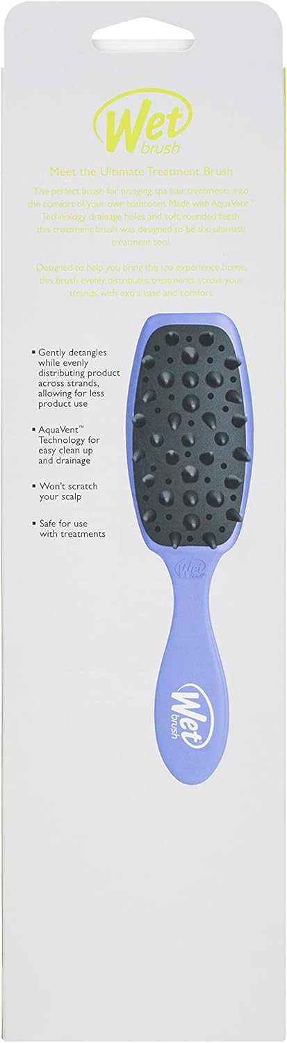 WetBrush Custom Care Treatment Brush to Evenly Distribute Product, Helps Reduce Shedding and Breakage, with Added Drainage Holes, For All Hair Types, Purple