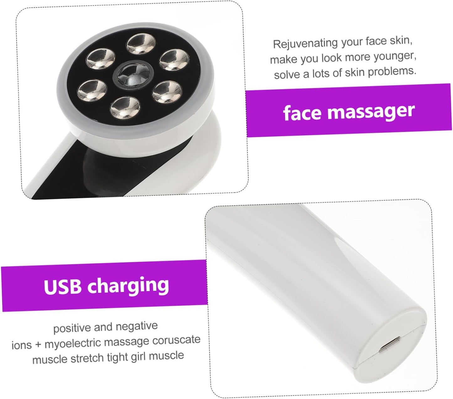 FOMIYES Facial Device for Skin Care Portable Tool for Deep Cleansing Skin Refreshing and Elasticity Boosting Enjoy Spa Like Treatment