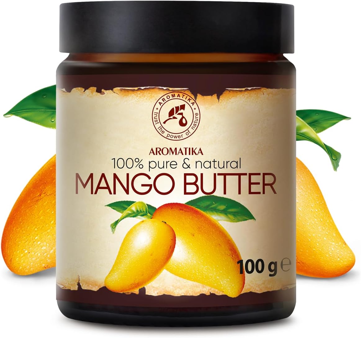 Mango Butter 100 g - Mangifera Indica - Indonesia - 100% Natural and Pure - Refined - Intensive Care for the Body - Hair and Skin - Nail Care - Hands - Lips - Massage - Cosmetics
