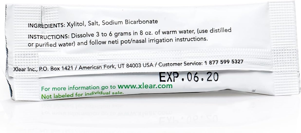 Xlear Nasal Rinse System with Xylitol, Natural Saline Neti Pot Sinus Rinse with Xylitol, Fast Sinus Pressure and Congestion Relief, 1 Rinse Bottle