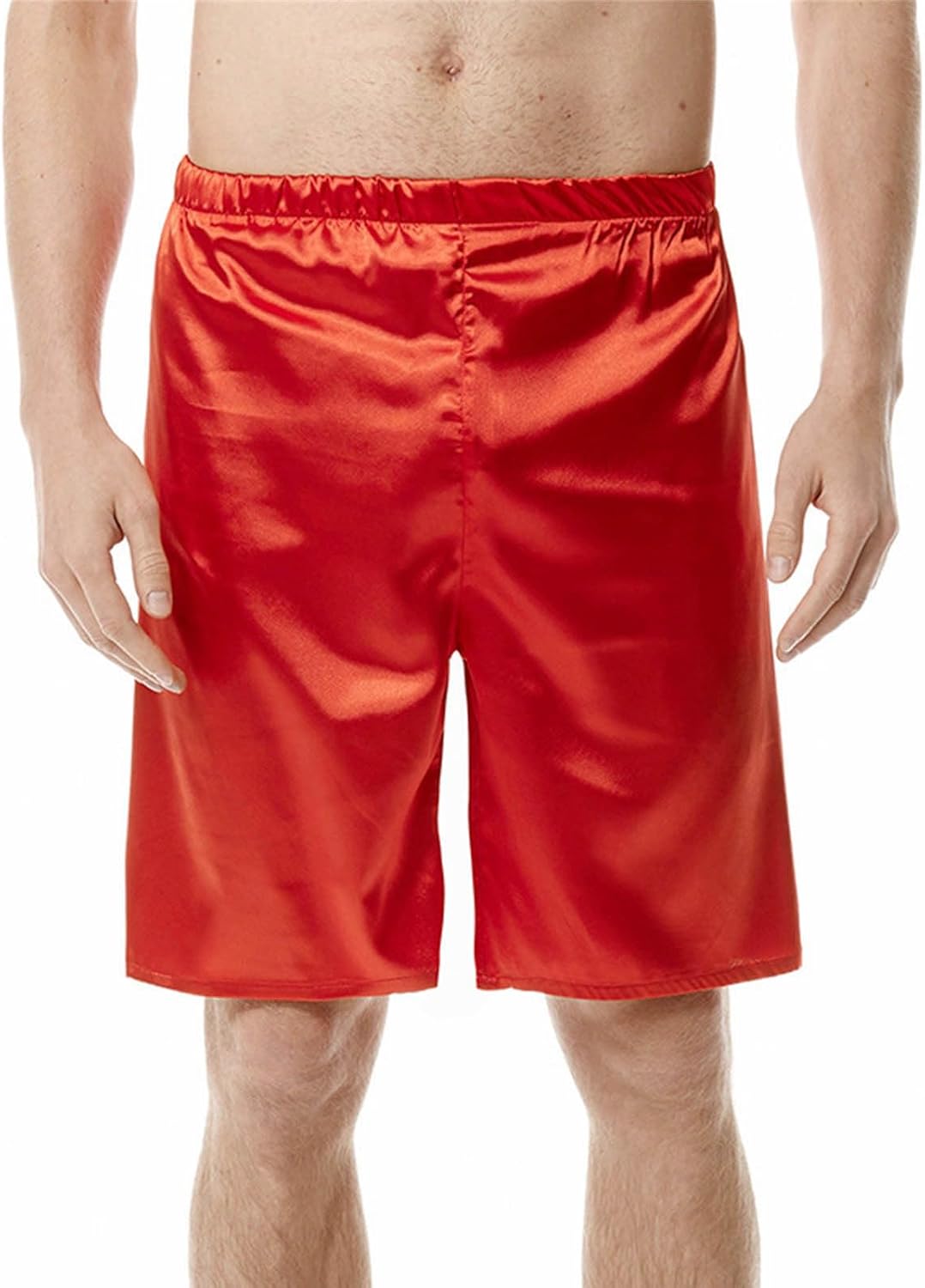 Star Boy Uomo Estate Fitness Sport Tempo Libero Tinta Unita Nero Singolo Strato Pantaloncini per Uomo Tech Mens Pantaloni, Rosso, XL