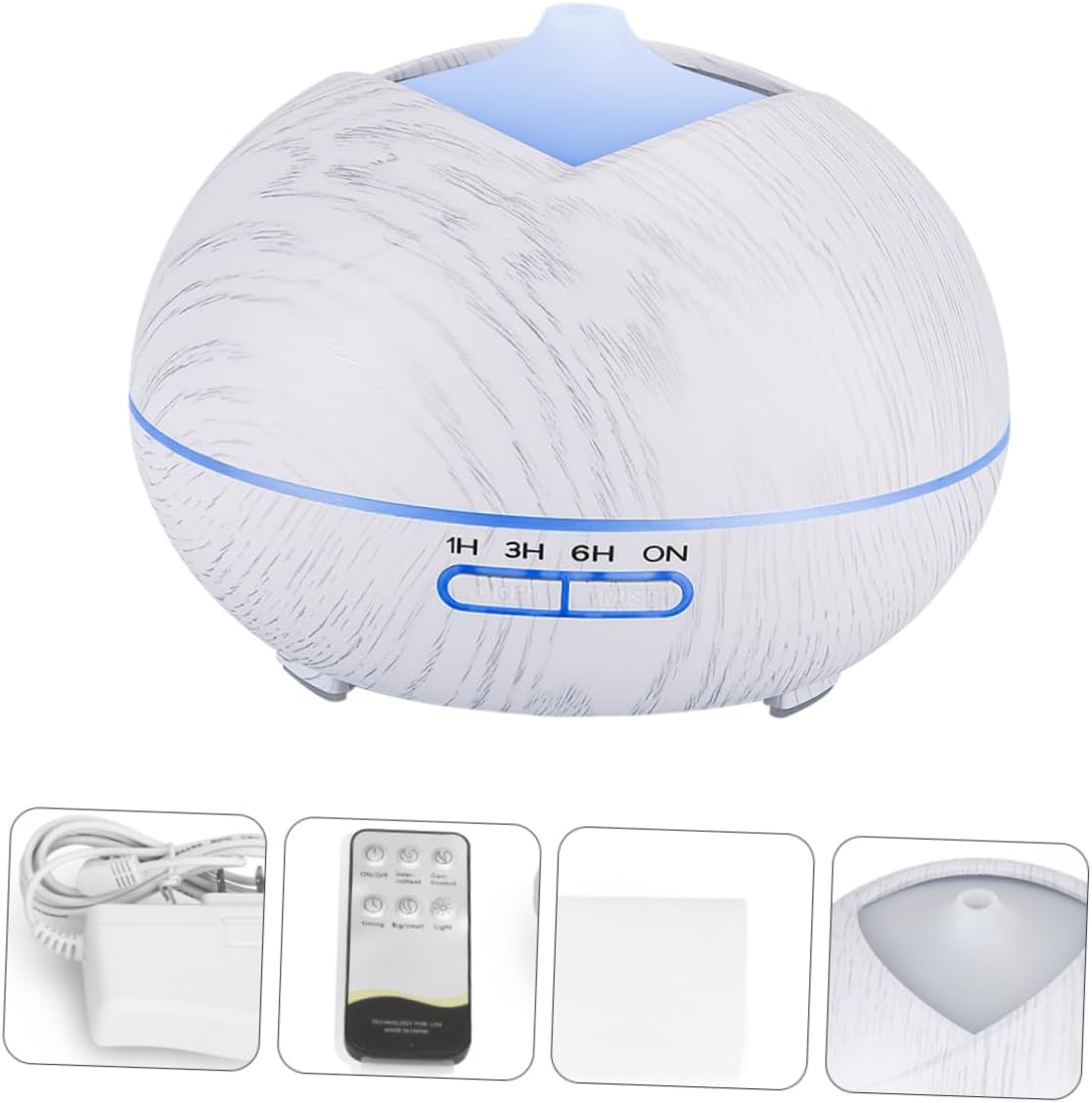 PRETYZOOM LED Aromatherapy Diffuser with Color LED Lights Aroma Humidifier for Home Remote Control Intelligent Timer Humidifier for Relaxing Atmosphere and Fragrance
