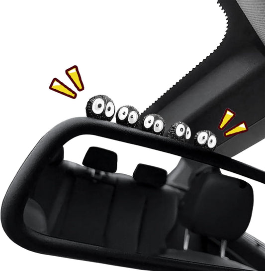 28 PCS Cute Soot Sprites Rearview Mirror Accessories for Interior Decoration Dashboard Ornament Funny Gifts for Car Mirror Decors