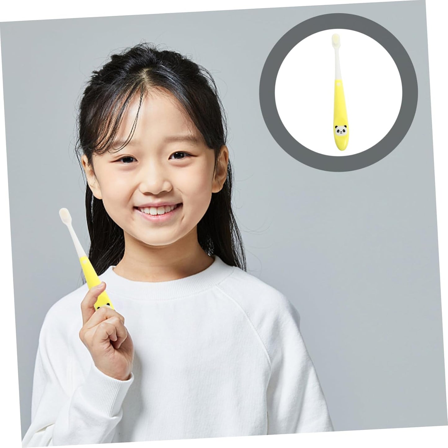 VALICLUD 1Pc Cute Panda Toothbrush with Soft Bristles Gentle Mouth Care for Years Old for Daily Teeth Cleaning and Comfort Includes Durable Bucket