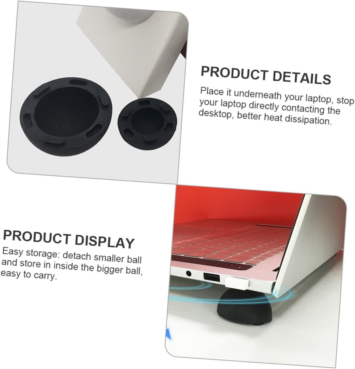 DOITOOL Mini Laptop Riser Bed Laptop Cooling Stand Small Notebook Airflow Stand