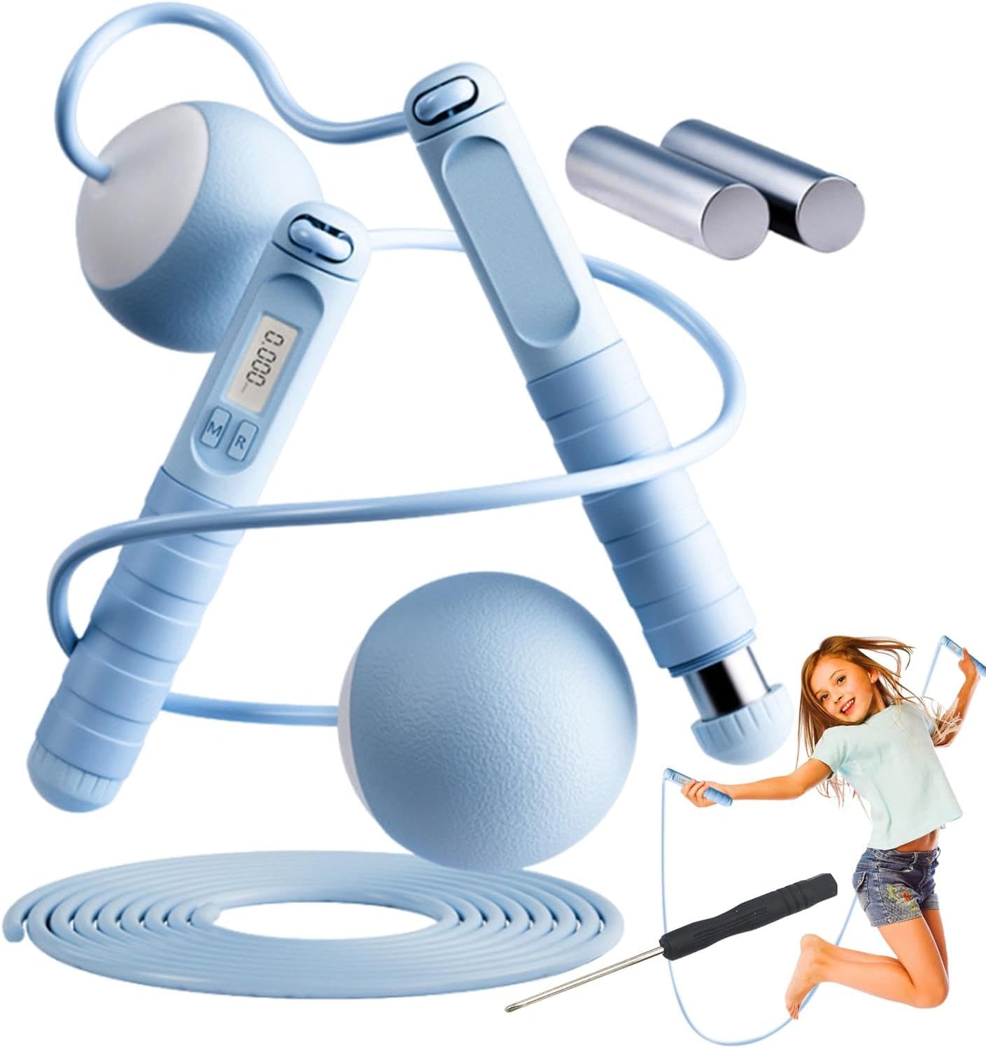 Cordless Skipping Device | Adjustable Jump Equipment | Weighted Jump Trainer | Workout Counter Equipment | Boxing Training Accessory | Space-Saving Fitness Gear for Full Workout Experience Anywhere