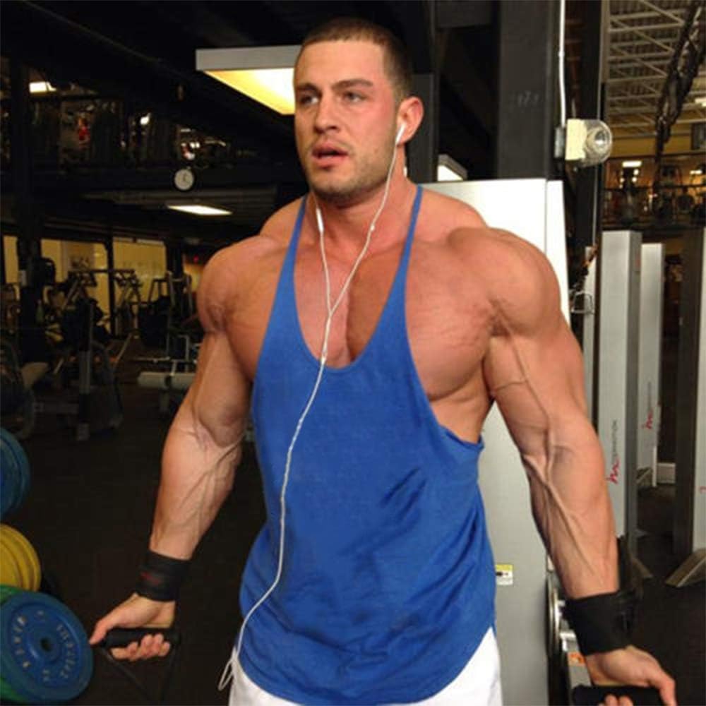 JEEING GEAR Men's Stringer Bodybuilding Workout Gym Tank Tops Training Y Back Cotton